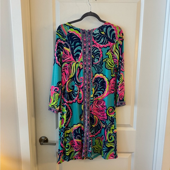 Lilly Pulitzer Bellavista Swing Dress Sea Blue Private Island Engineered - Picture 3 of 11